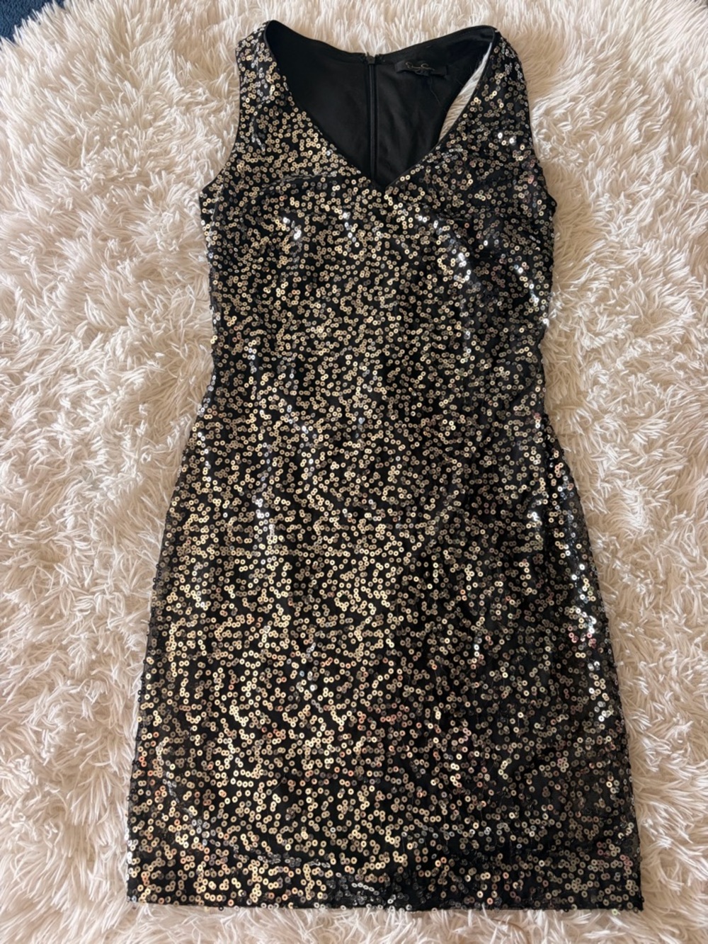 Jessica Simpson Black Sequin Party Dress